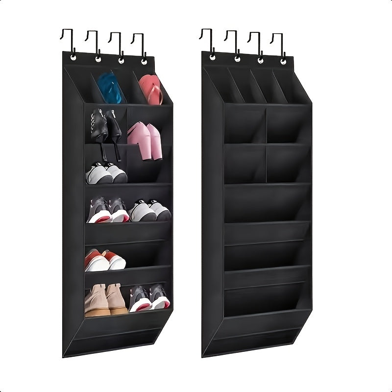 Storage Bag Behind the Door, Hanging Shoe Bag, Wall-mounted Storage Bag, Multi-layer Storage Bag for Bedroom, Oxford Cloth Storage Bag