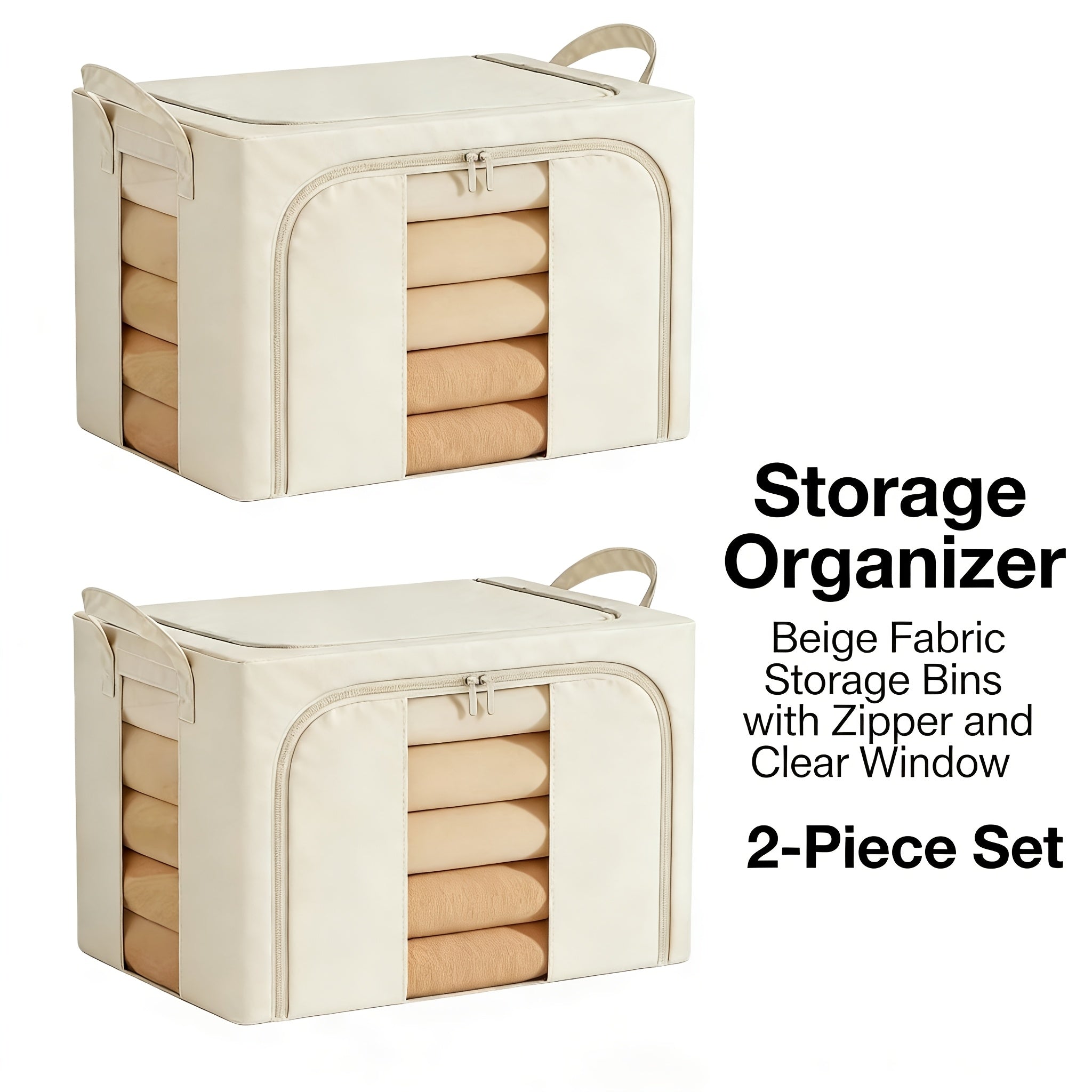 2pcs Thickened Large Capacity Dustproof & Moistureproof Under-Bed Storage Boxes for Home Use, Space-Saving Flattened Storage Organizers for Bed Base Tidying