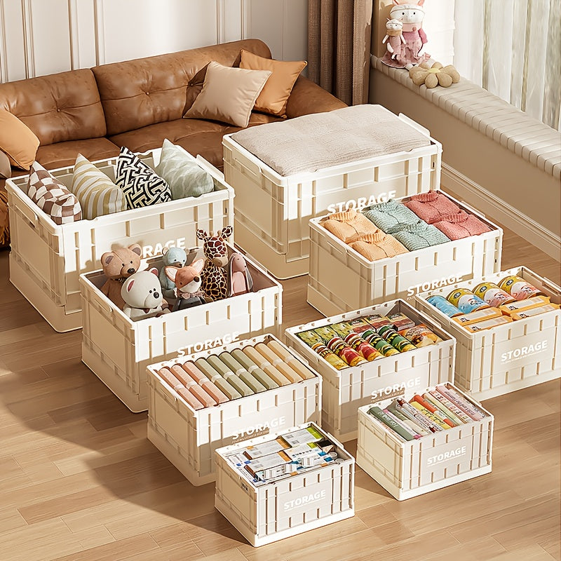 Outdoor Camping Large Capacity Foldable Outdoor Storage Box with Wheels, Waterproof Plastic Material, Multi-Purpose Use for Camping, Garden Tools, and More - 24.02\