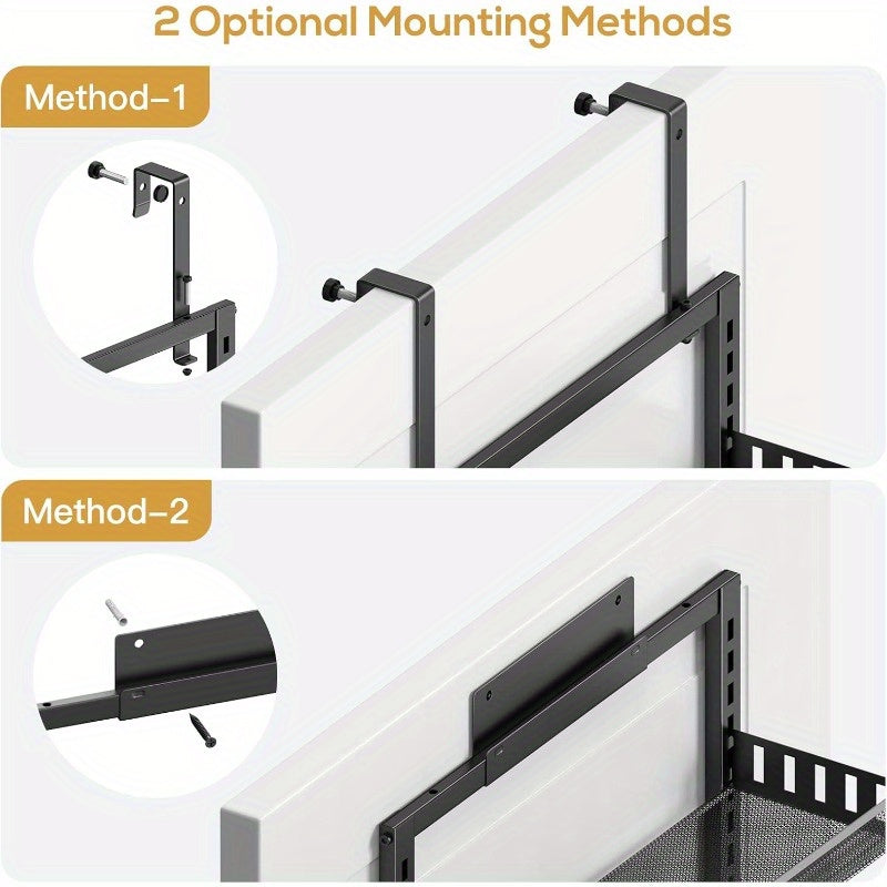 6-Tier Over-the-Door Pantry Organizer - Heavy-Duty Metal Adjustable Hanging Baskets, Space-Saving Wall-Mounted Storage Rack for Kitchen, Bathroom, Bedroom, Living Room - No Assembly Required, Pantry Organizers And Storage, Utility Racks