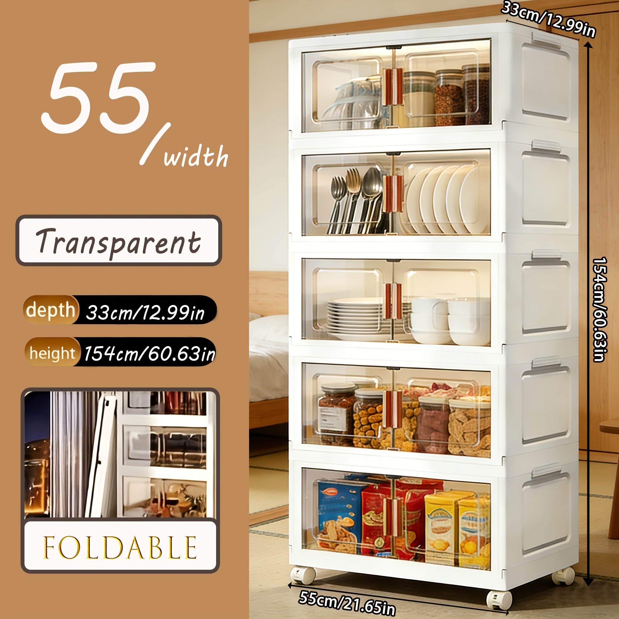 4\u002F5-layer Plastic Storage Box, Extra-large Multifunctional Storage Box With A Flip Lid, For Tool Storage And Organization, Foldable Storage Box, Multi-purpose, Suitable For Crafts, Home, Pantry, Courtyard, Warehouse, Box, Cabinet