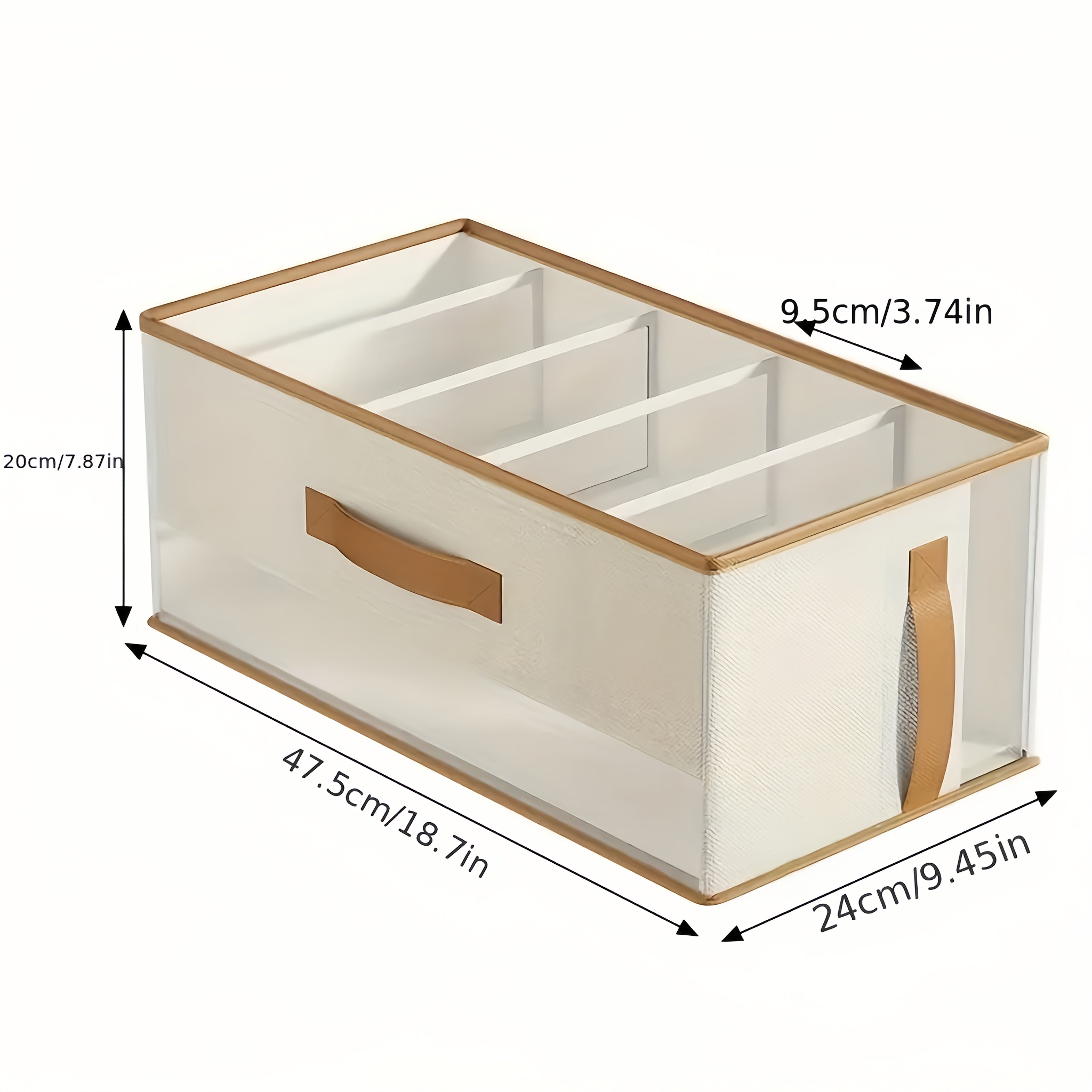 2pcs Packable Storage Boxes with Pull-Out Drawers - Heavy-Duty Non-Woven Fabric Organizer with Clear Lid, Space-Saving Multi-Compartment Design for Clothes, Bags, Under-Bed Storage, Closet, Dorm, Travel - Ideal for Home, Travel Organization