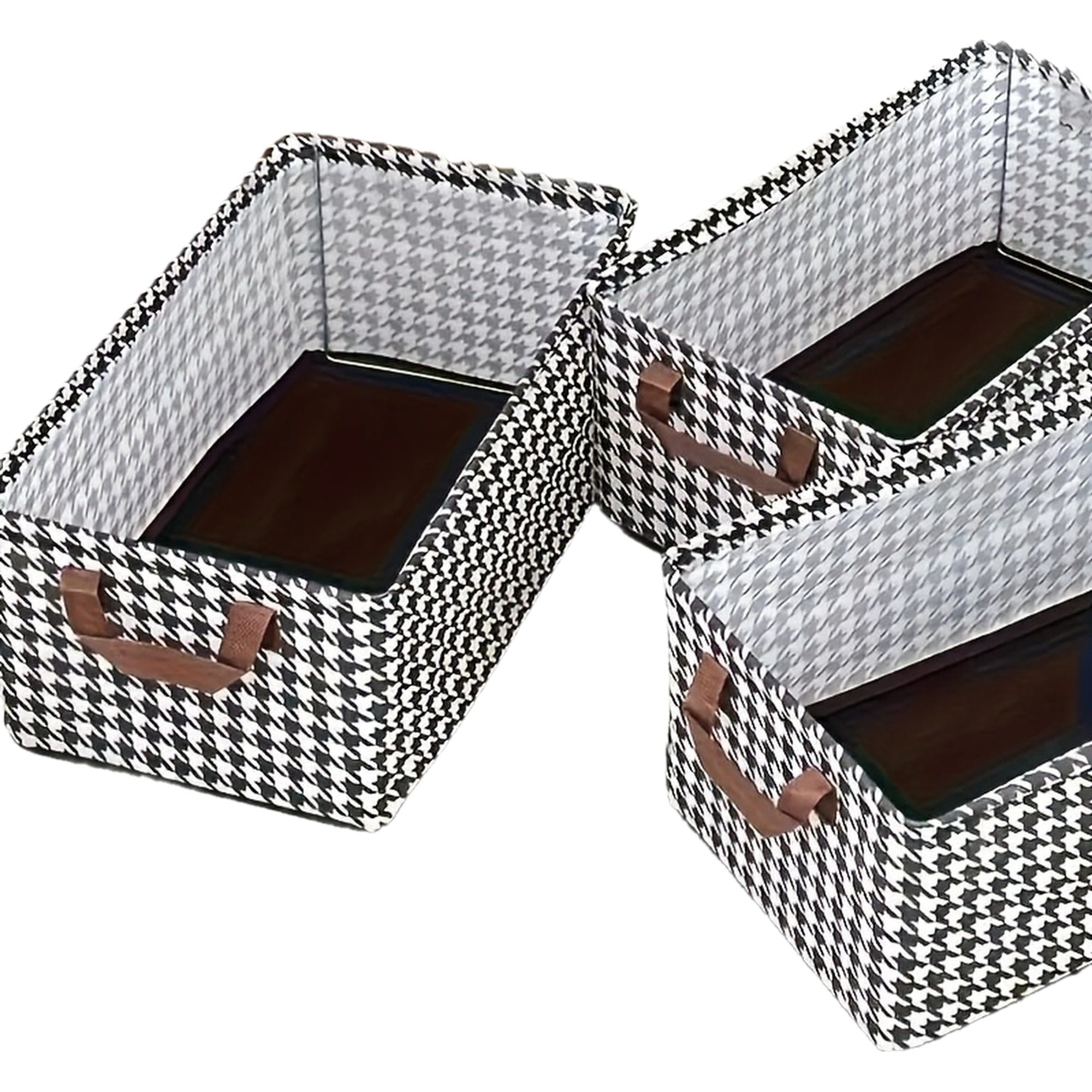 3pcs Large Thousand Bird Pattern Easy Wardrobe Storage Box, Wardrobe Storage System, Pants And Clothes Storage Box, with Steel Frame Style, Foldable, Suitable for Placing Under Cabinets And Beds, Multi Functional Storage Box, Saves Space, Under-Bed