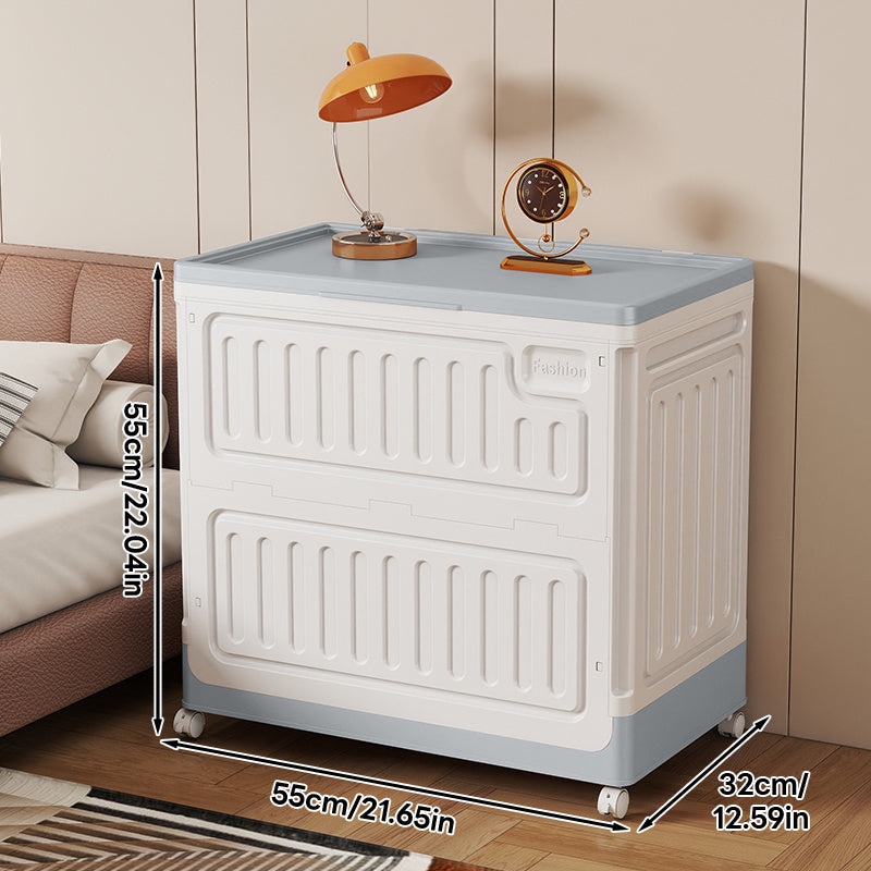 A Storage Box with a Length of 21.65 inch And a Width of 12.6 inch, Suitable for Toys And Miscellaneous Items. It Can Be Used in The Living Room Or Bedroom As a Storage Cabinet, Toy Organizer, And Is Both Attractive And Durable. Made of Plastic