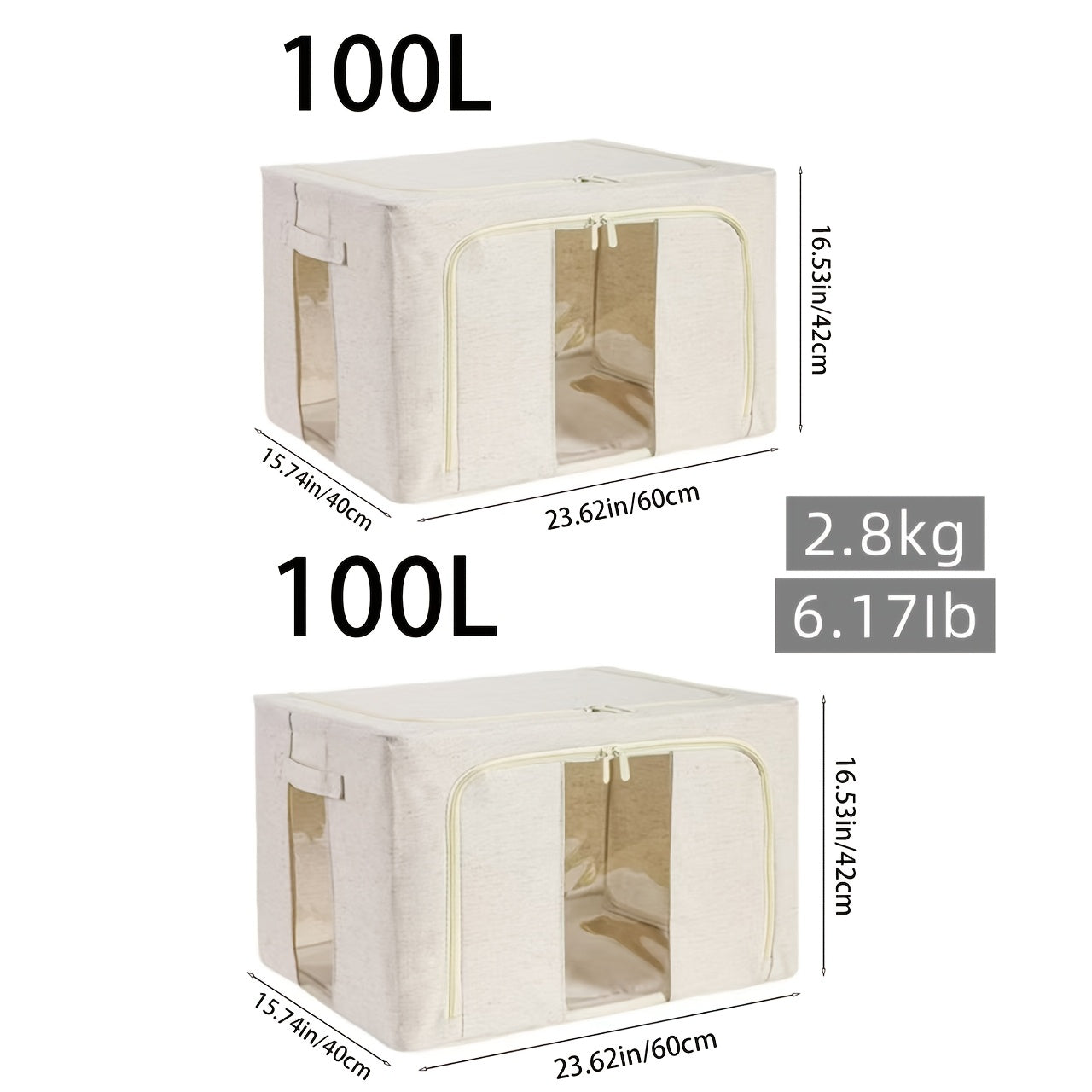 2pcs Thickened Large Capacity Dustproof & Moistureproof Under-Bed Storage Boxes for Home Use, Space-Saving Flattened Storage Organizers for Bed Base Tidying