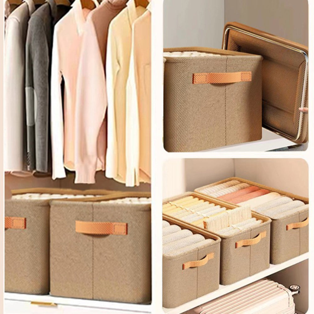 Clothes Storage Box Thickened Fabric Storage Basket Clothes Pants Storage Storage Storage Box Dormitory Household Sundries Storage Box, Under-Bed Storage