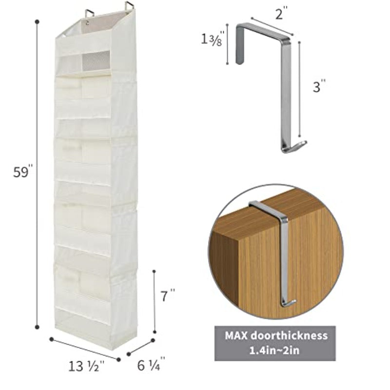 omcriBundle of 1-Pack Behind Door Storage and 1-Pack Hanging Storgae Organizer for Closet