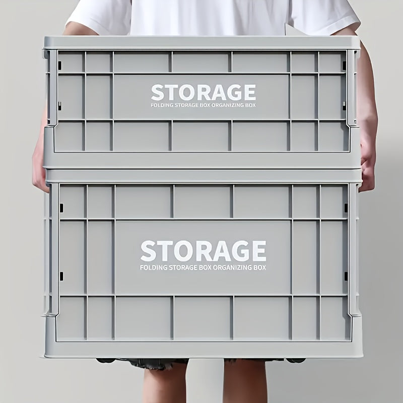 Outdoor Camping Large Capacity Foldable Outdoor Storage Box with Wheels, Waterproof Plastic Material, Multi-Purpose Use for Camping, Garden Tools, and More - 24.02\