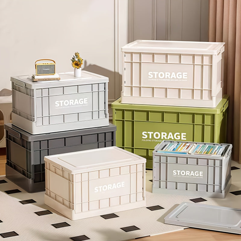 Outdoor Camping Large Capacity Foldable Outdoor Storage Box with Wheels, Waterproof Plastic Material, Multi-Purpose Use for Camping, Garden Tools, and More - 24.02\