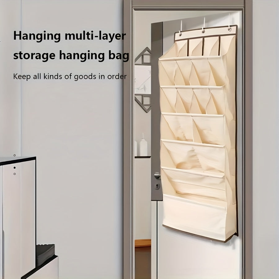 16-Cell Oxford Cloth Flat Storage Bag - Lightweight Collapsible with 16 Compartments, Shelf Unit Suitable for, Office,, Parts, Small Items - Space-Saving, Hanging Shoe Organizers