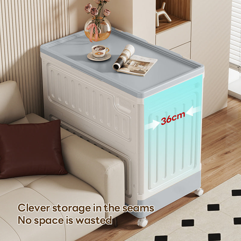 A Storage Box with a Length of 21.65 inch And a Width of 12.6 inch, Suitable for Toys And Miscellaneous Items. It Can Be Used in The Living Room Or Bedroom As a Storage Cabinet, Toy Organizer, And Is Both Attractive And Durable. Made of Plastic