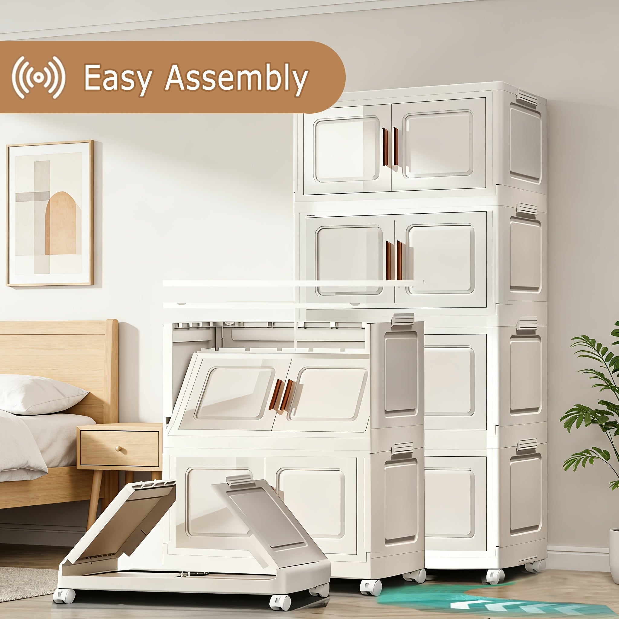 4\u002F5-layer Plastic Storage Box, Extra-large Multifunctional Storage Box With A Flip Lid, For Tool Storage And Organization, Foldable Storage Box, Multi-purpose, Suitable For Crafts, Home, Pantry, Courtyard, Warehouse, Box, Cabinet